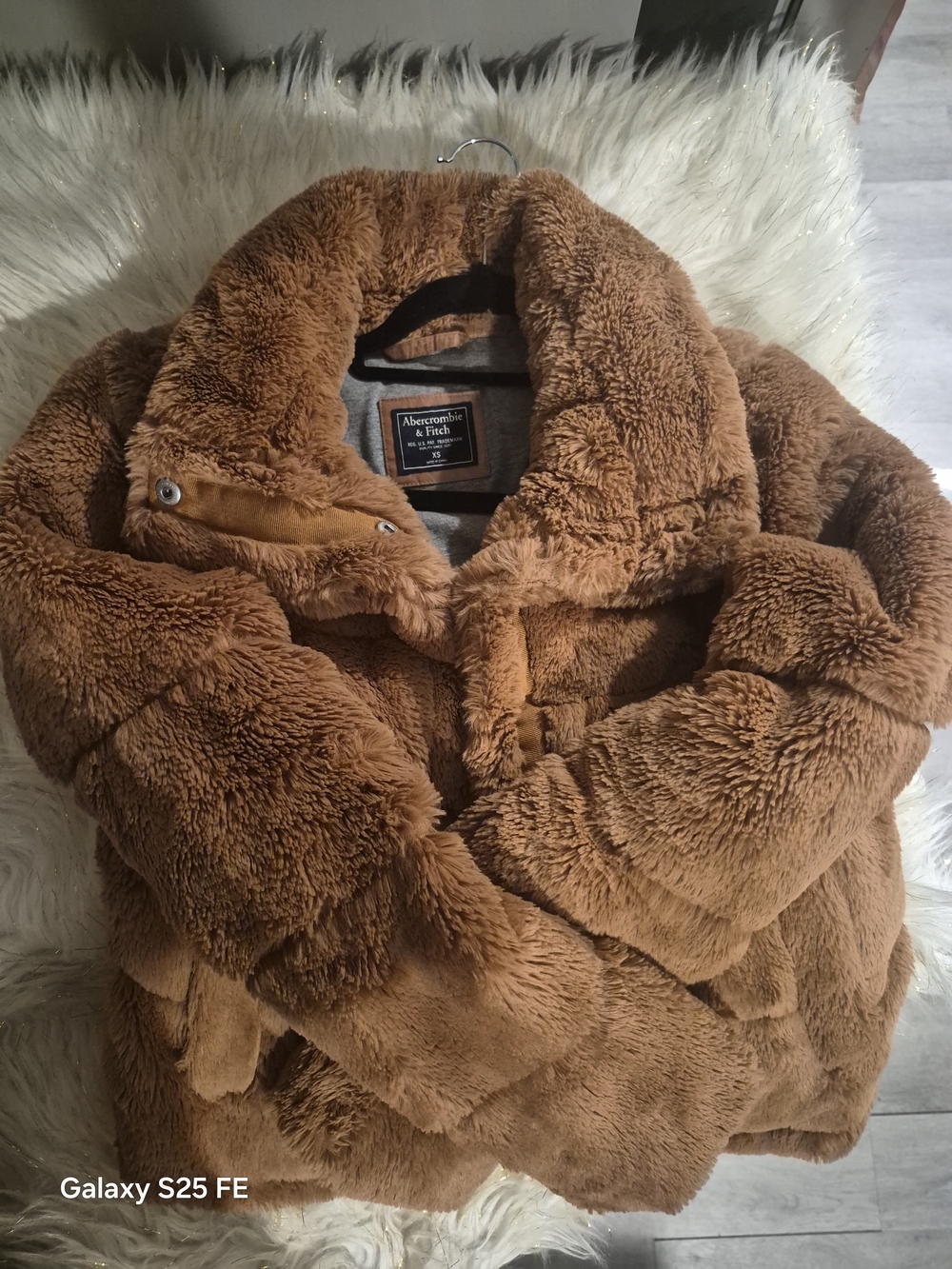 Abercrombie & Fitch Kids' Brown Faux Fur Coat
